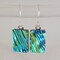 Green Dichroic Fused Glass Dangle Earrings product 3